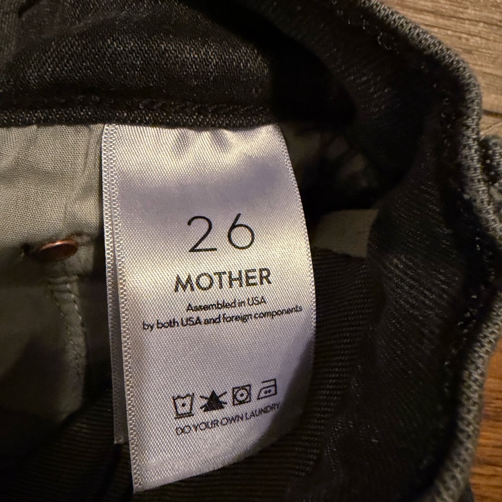 MOTHER The Insider Crop Step Fray size 26 Up In Smoke Jeans - Picture 5 of 10